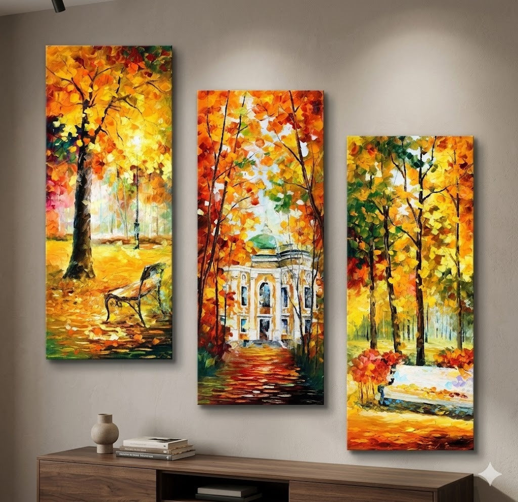 Set of 3 Decorative Wall Art Canvas Frames – Modern 3 Pcs Wall Frame