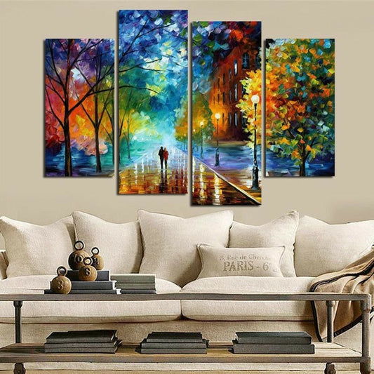 Set of 4 Decorative Wall Art Canvas Frames – Modern 4 Pcs Wall Frame Set