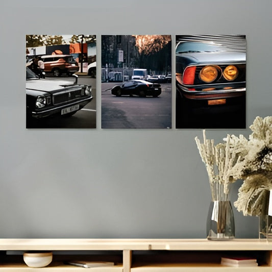 Premium Car Series 3-Piece Wall Art Frame Set