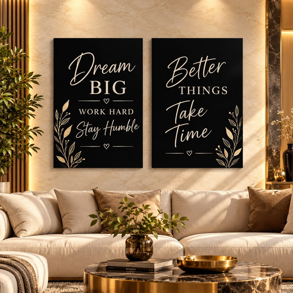 Set of 2 Premium Wall Art Photo Tiles –Home Decor Accessory Designed For Interior Styling And Daily Living Space Routine